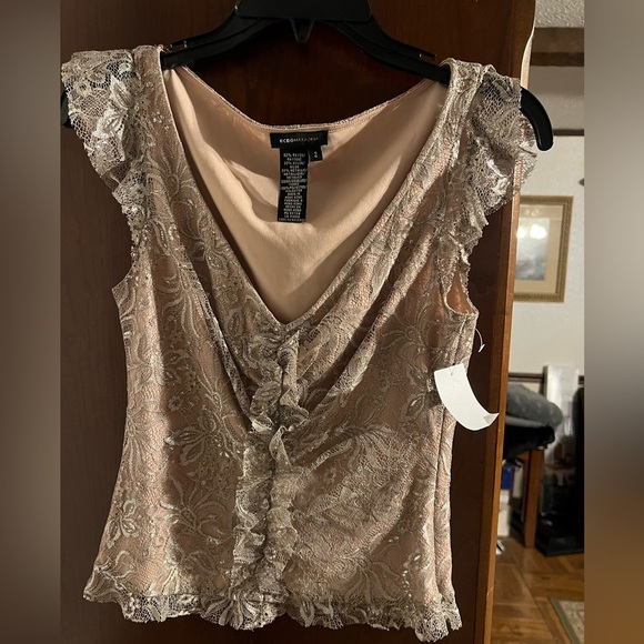 BCBGMaxAzria Tops - dressy top gold and blingy